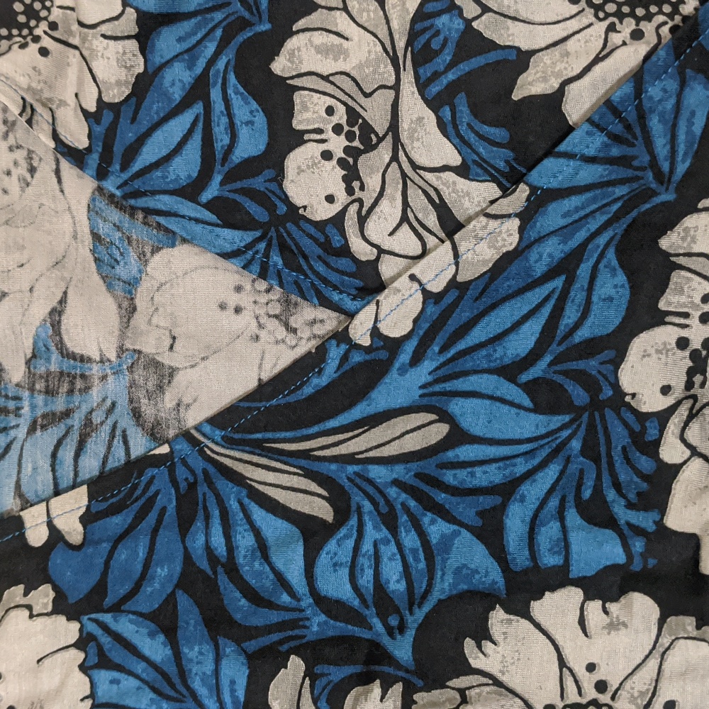 Banana Republic Floral Wrap Dress, Color Dark Blue/White Size S - Picture 9 of 12